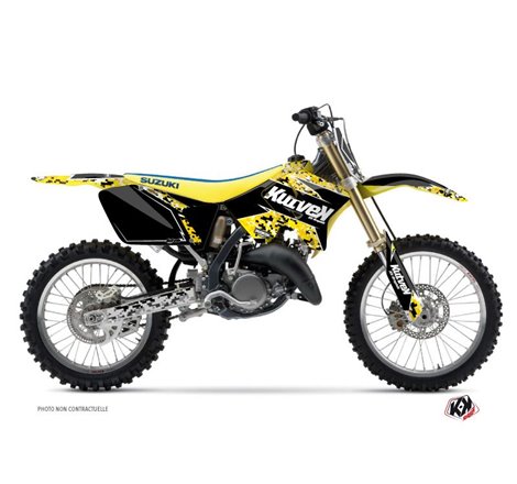 Kit Deco Moto Cross Predator Suzuki 125 RM Noir Jaune