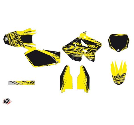 Kit Deco Moto Cross Eraser Suzuki 125 RM Jaune Noir