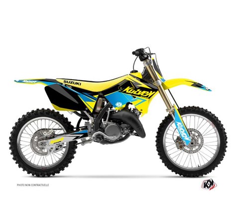 Kit Deco Moto Cross Stage Suzuki 125 RM Jaune Bleu