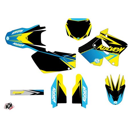 Kit Deco Moto Cross Stage Suzuki 125 RM Jaune Bleu