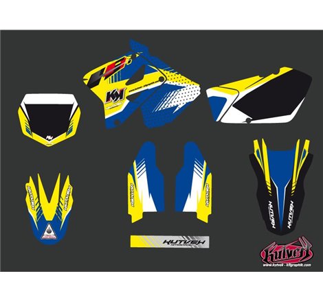 Kit Deco Moto Cross Pulsar Suzuki 125 RM Bleu