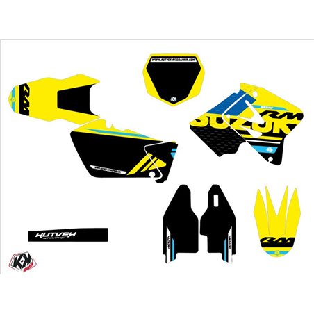 Kit Deco Moto Cross Grade Suzuki 125 RM Bleu