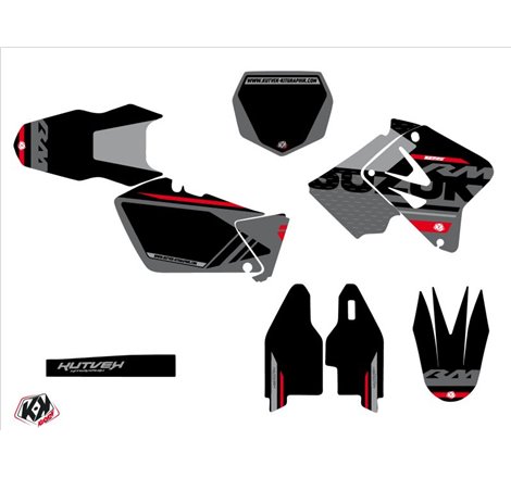 Kit Deco Moto Cross Grade Suzuki 125 RM Noir
