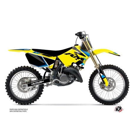 Kit Deco Moto Cross Label Suzuki 125 RM Bleu