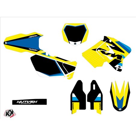 Kit Deco Moto Cross Label Suzuki 125 RM Bleu