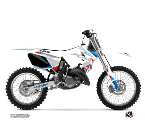 Kit Deco Moto Cross Label Suzuki 125 RM Blanc