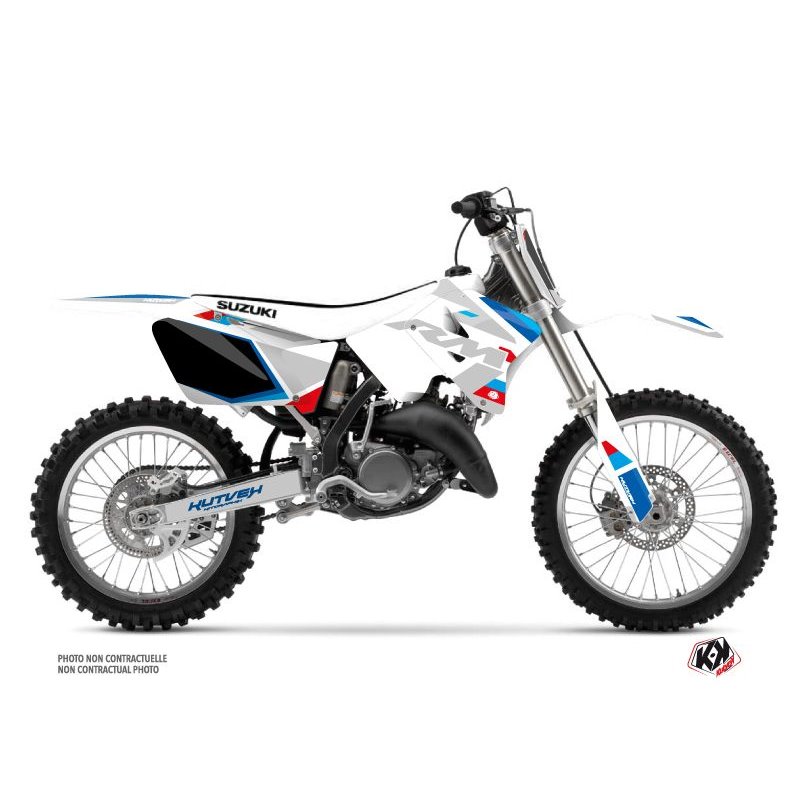 Kit Deco Moto Cross Label Suzuki 125 RM Blanc