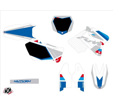 Kit Deco Moto Cross Label Suzuki 125 RM Blanc