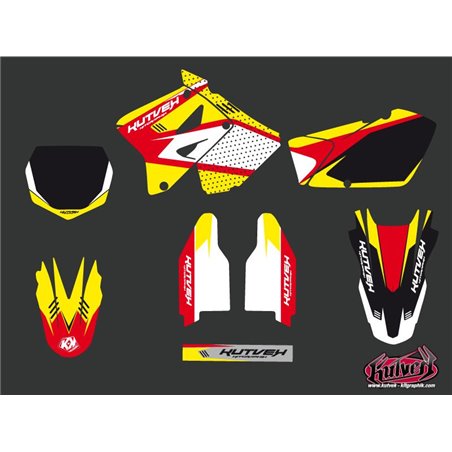 Kit Deco Moto Cross Chrono Suzuki 125 RM Rouge