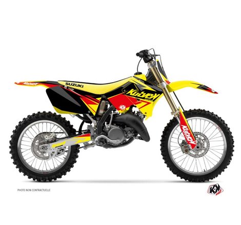 Kit Deco Moto Cross Stage Suzuki 125 RM Jaune Rouge
