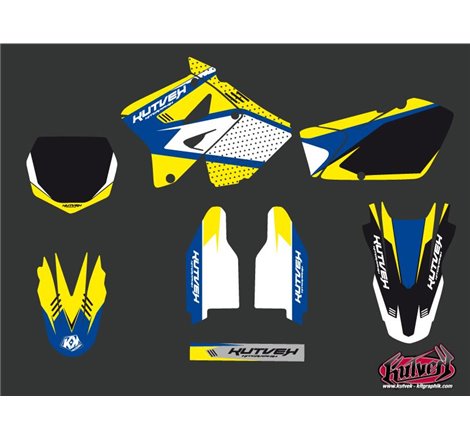 Kit Deco Moto Cross Chrono Suzuki 125 RM Bleu