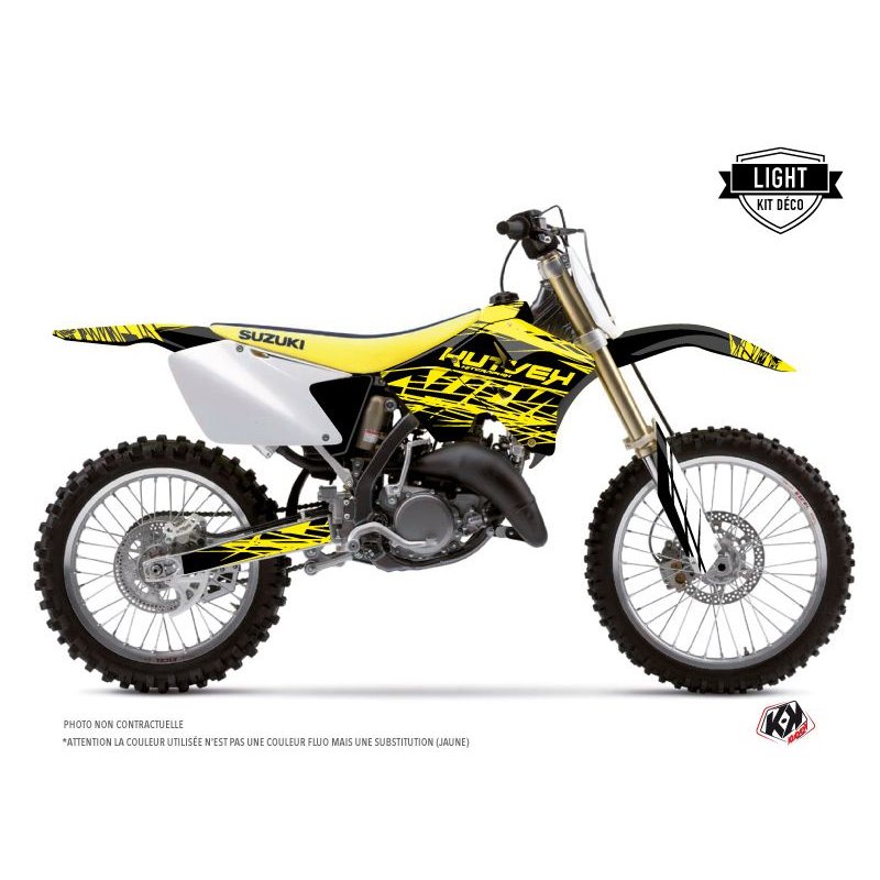 Kit Deco Moto Cross Eraser Fluo Suzuki 250 RM Jaune LIGHT