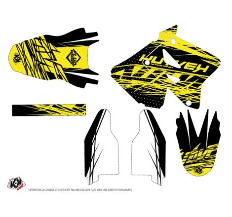 Kit Deco Moto Cross Eraser Fluo Suzuki 250 RM Jaune LIGHT