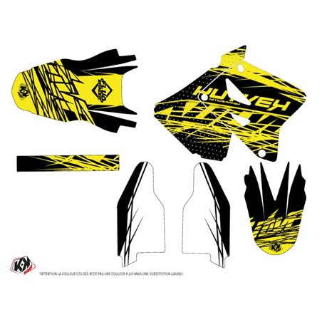 Kit Deco Moto Cross Eraser Fluo Suzuki 250 RM Jaune LIGHT