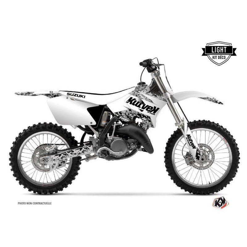 Kit Deco Moto Cross Predator Suzuki 250 RM Blanc LIGHT