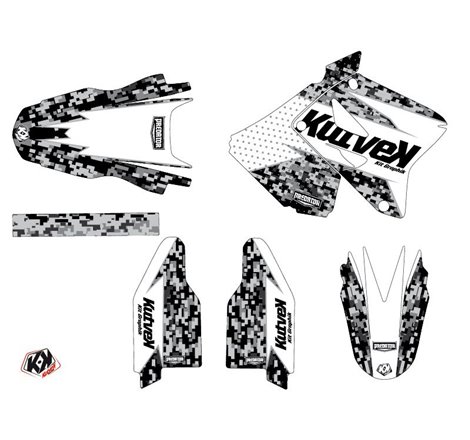 Kit Deco Moto Cross Predator Suzuki 250 RM Blanc LIGHT