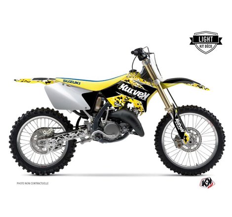 Kit Deco Moto Cross Predator Suzuki 250 RM Noir Jaune LIGHT