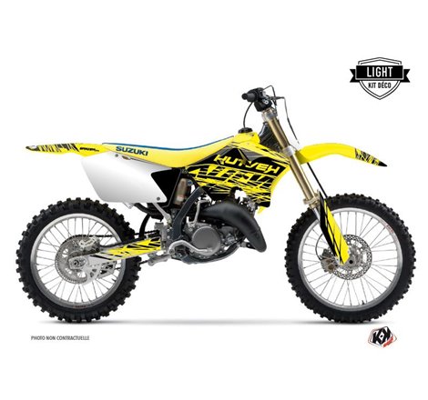 Kit Deco Moto Cross Eraser Suzuki 250 RM Jaune Noir LIGHT