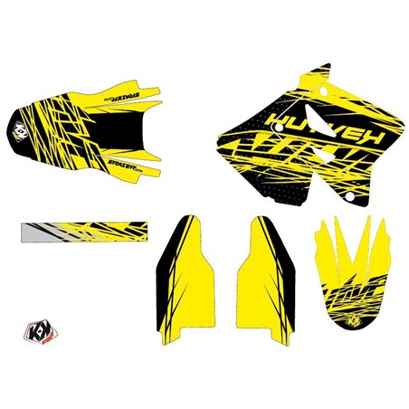 Kit Deco Moto Cross Eraser Suzuki 250 RM Jaune Noir LIGHT