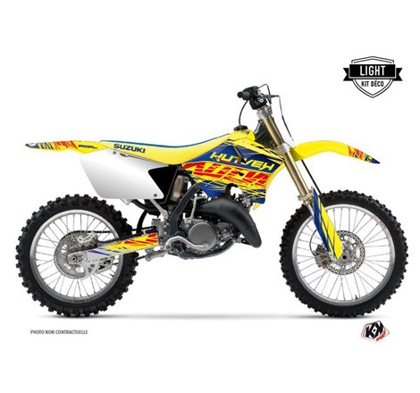 Kit Deco Moto Cross Eraser Suzuki 250 RM Bleu Jaune LIGHT