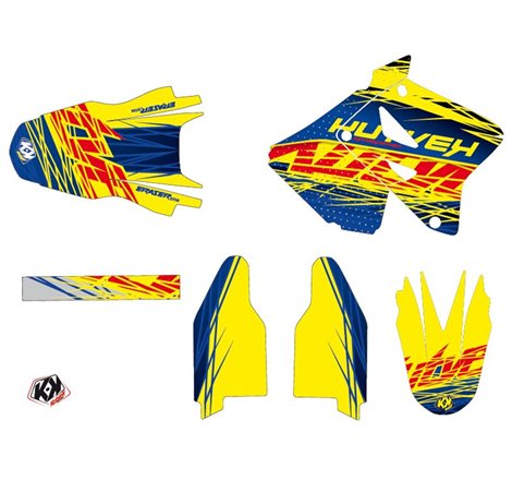 Kit Deco Moto Cross Eraser Suzuki 250 RM Bleu Jaune LIGHT