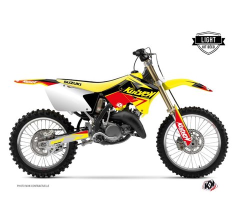 Kit Deco Moto Cross Stage Suzuki 250 RM Jaune Rouge LIGHT