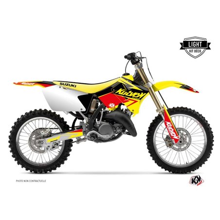 Kit Deco Moto Cross Stage Suzuki 250 RM Jaune Rouge LIGHT