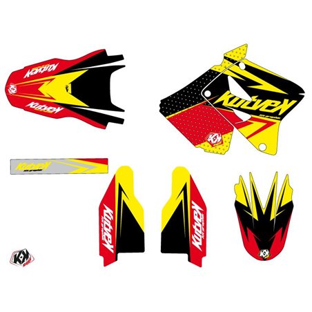 Kit Deco Moto Cross Stage Suzuki 250 RM Jaune Rouge LIGHT
