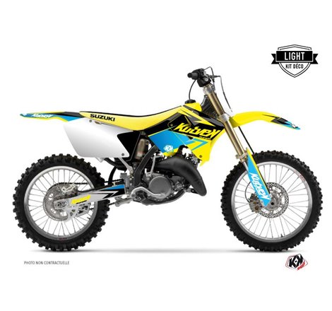 Kit Deco Moto Cross Stage Suzuki 250 RM Jaune Bleu LIGHT
