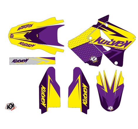 Kit Deco Moto Cross Stage Suzuki 250 RM Jaune Violet LIGHT
