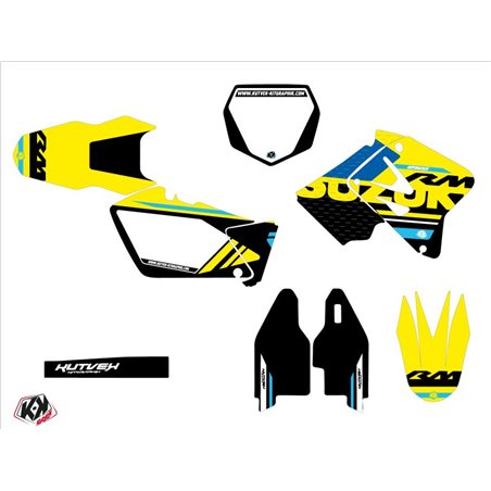 Kit Deco Moto Cross Grade Suzuki 250 RM Bleu