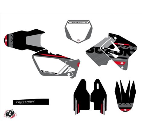 Kit Deco Moto Cross Grade Suzuki 250 RM Noir
