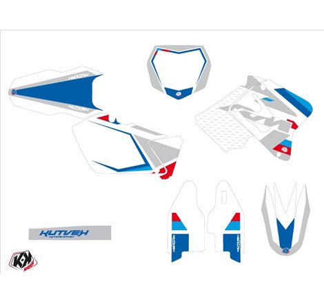 Kit Deco Moto Cross Label Suzuki 250 RM Blanc