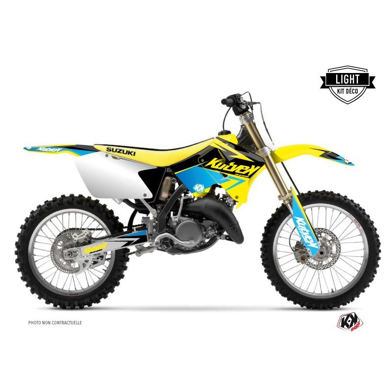 Kit Deco Moto Cross Stage Suzuki 250 RM Jaune Bleu LIGHT