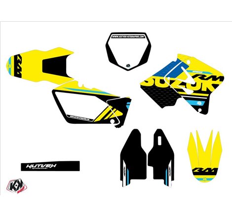 Kit Deco Moto Cross Grade Suzuki 250 RM Bleu