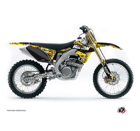 Kit Deco Moto Cross Predator Suzuki 250 RMZ Noir Jaune