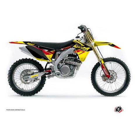 Kit Deco Moto Cross Stage Suzuki 250 RMZ Jaune Rouge