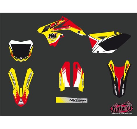 Kit Deco Moto Cross Pulsar Suzuki 250 RMZ Rouge