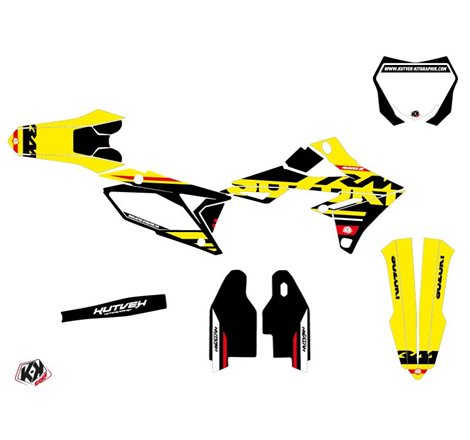 Kit Deco Moto Cross Grade Suzuki 250 RMZ Rouge