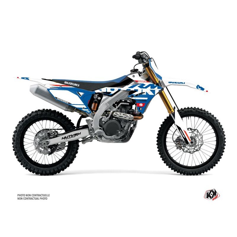 Kit Deco Moto Cross Grade Suzuki 250 RMZ Blanc