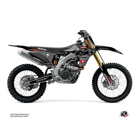 Kit Deco Moto Cross Grade Suzuki 250 RMZ Noir