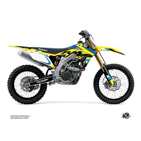 Kit Deco Moto Cross Label Suzuki 250 RMZ Bleu