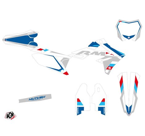 Kit Deco Moto Cross Label Suzuki 250 RMZ Blanc