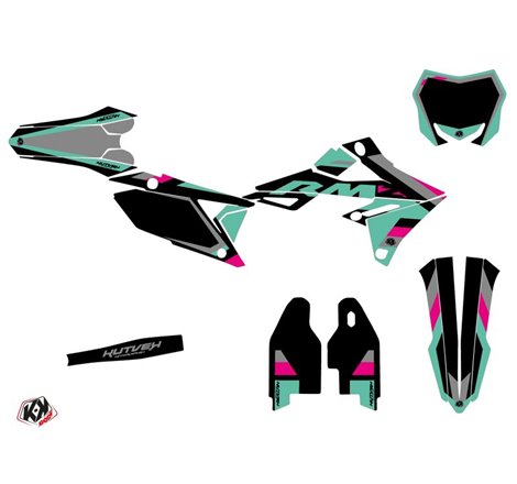 Kit Deco Moto Cross Label Suzuki 250 RMZ Turquoise