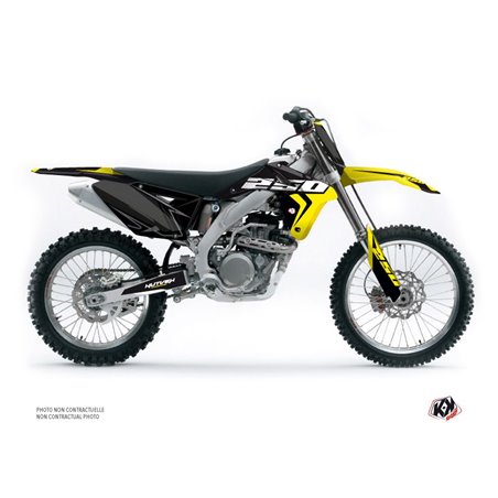 Kit Deco Moto Cross Halftone Suzuki 250 RMZ Noir Jaune