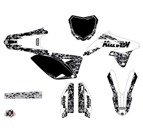 Kit Deco Moto Cross Predator Suzuki 250 RMZ Blanc