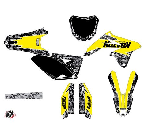 Kit Deco Moto Cross Predator Suzuki 250 RMZ Jaune