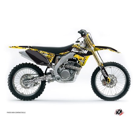 Kit Deco Moto Cross Predator Suzuki 250 RMZ Noir Jaune