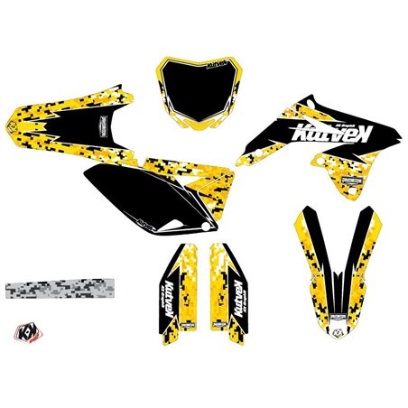 Kit Deco Moto Cross Predator Suzuki 250 RMZ Noir Jaune