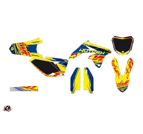 Kit Deco Moto Cross Eraser Suzuki 250 RMZ Bleu Jaune